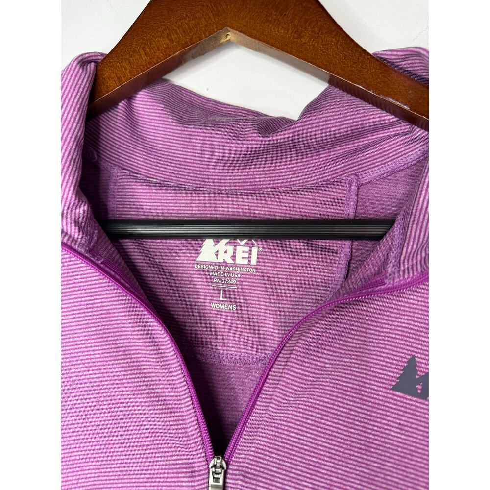 REI Midweight Base Layer Half-Zip Top pullover in a plum color Size Large - Picture 3 of 5